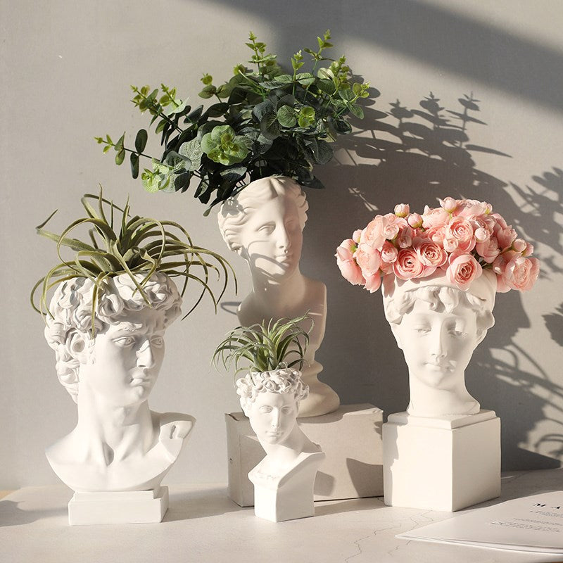 Roman Head Planters