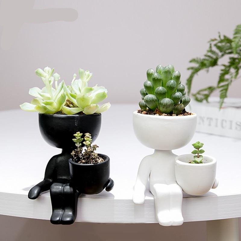 Mini Men Ceramic Planter