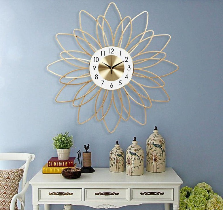 Iron Flower Wall Clock