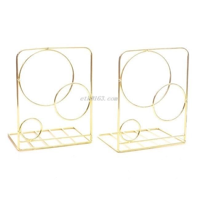 Metallic 2 Piece Book Ends