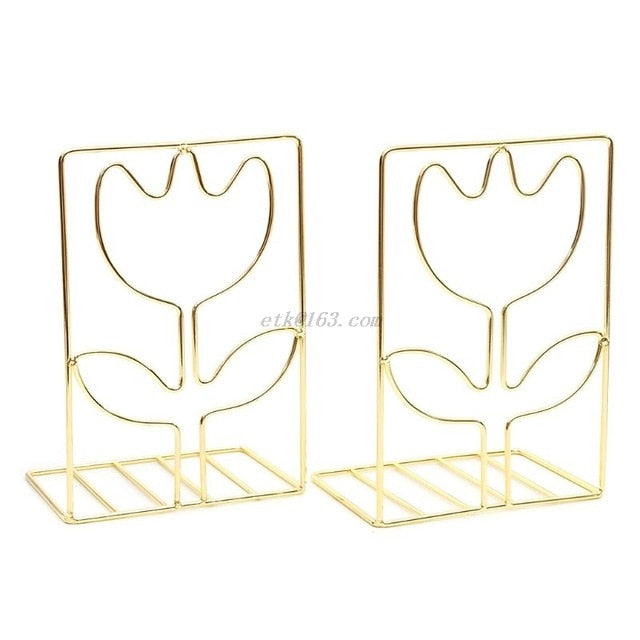 Metallic 2 Piece Book Ends