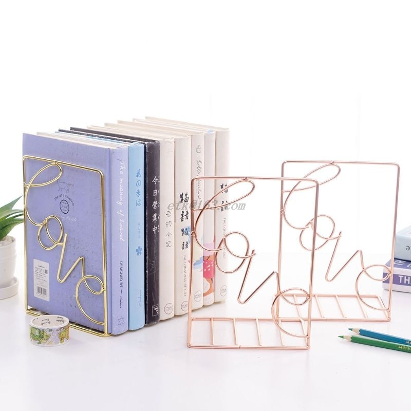 Metallic 2 Piece Book Ends