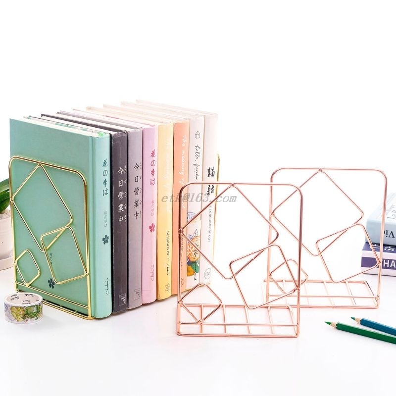 Metallic 2 Piece Book Ends