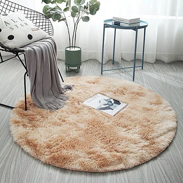 Round Fur Rug