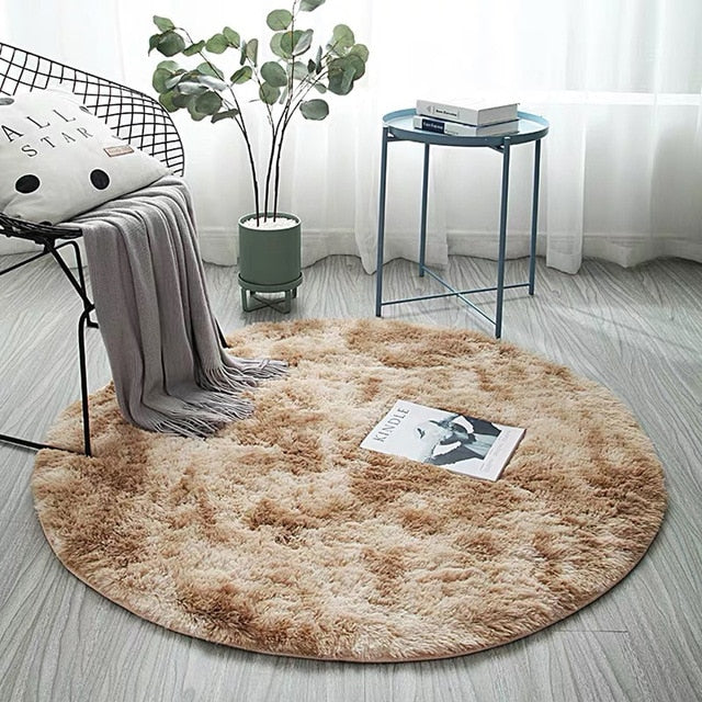 Round Fur Rug