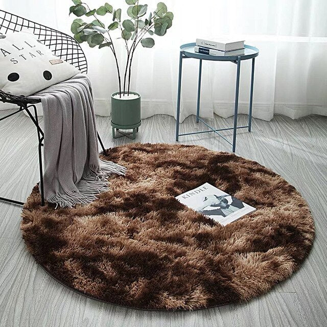 Round Fur Rug