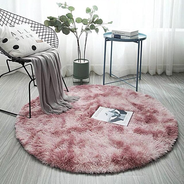 Round Fur Rug