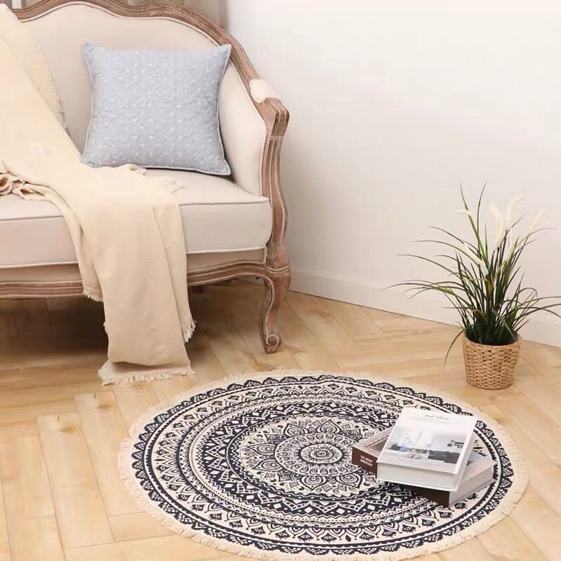 Round Bohemian Rug