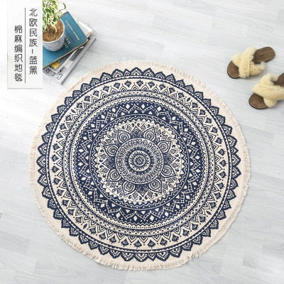 Round Bohemian Rug