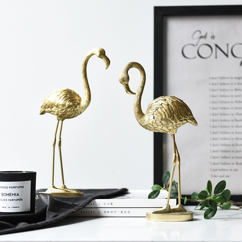 Gold Flamingo Decorative Ornament