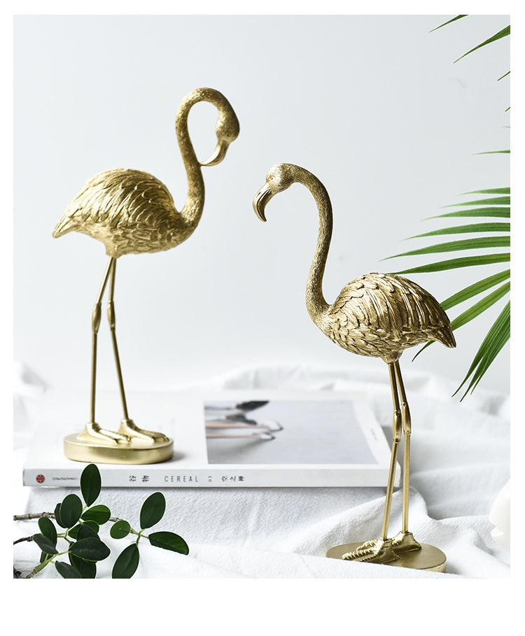 Gold Flamingo Decorative Ornament