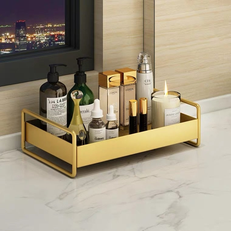 Metallic Gold Beauty Organiser