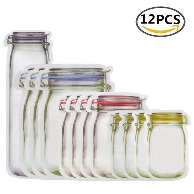 Mason Jar Zipper Bags