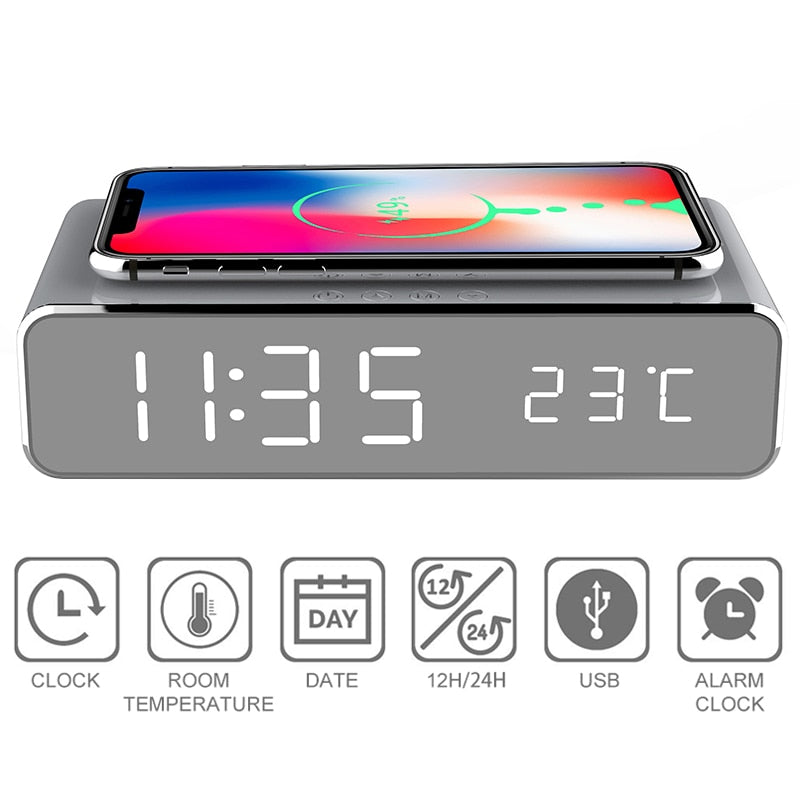 Wireless Charging Alarm Clock