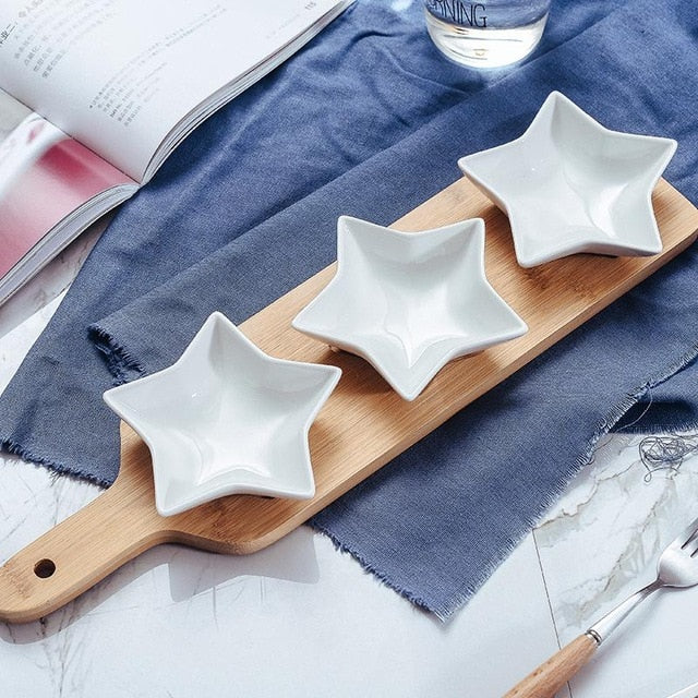 3 Piece Snack Bowl with Wooden Serving Tray