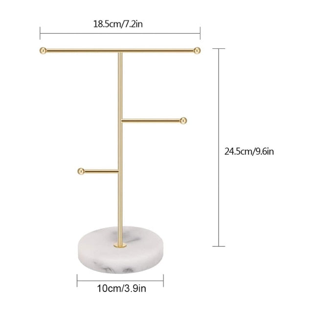 Marble Base Jewellery Stand