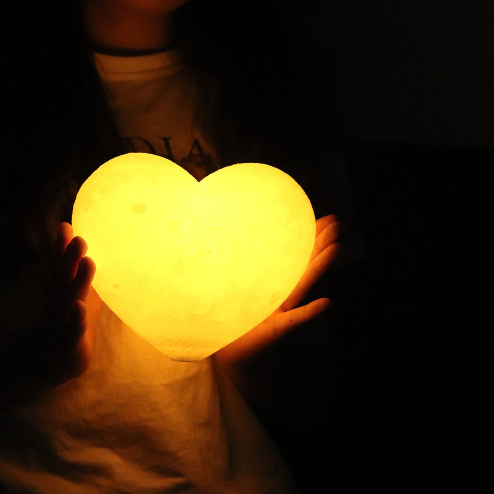 Love Heart Moon Lamp