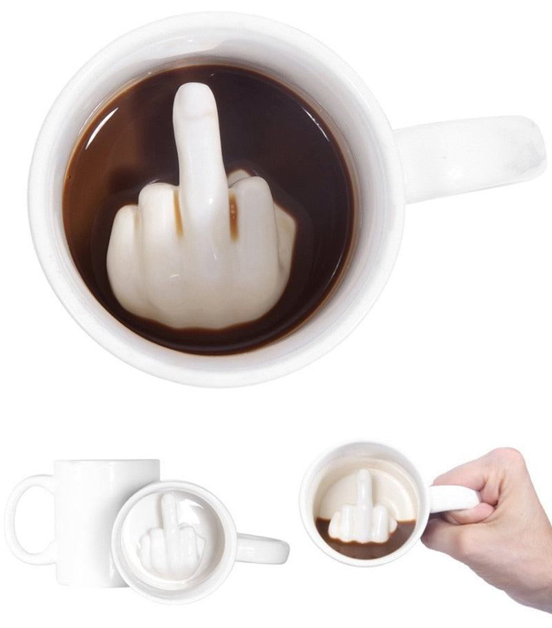 Novelty Rude Finger Mug