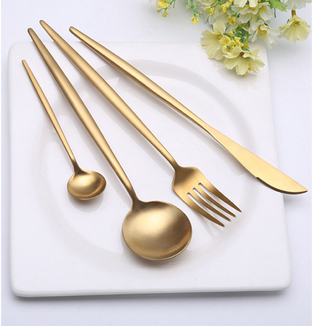 Gold Cutlery Set (4 piece) - The Decor House