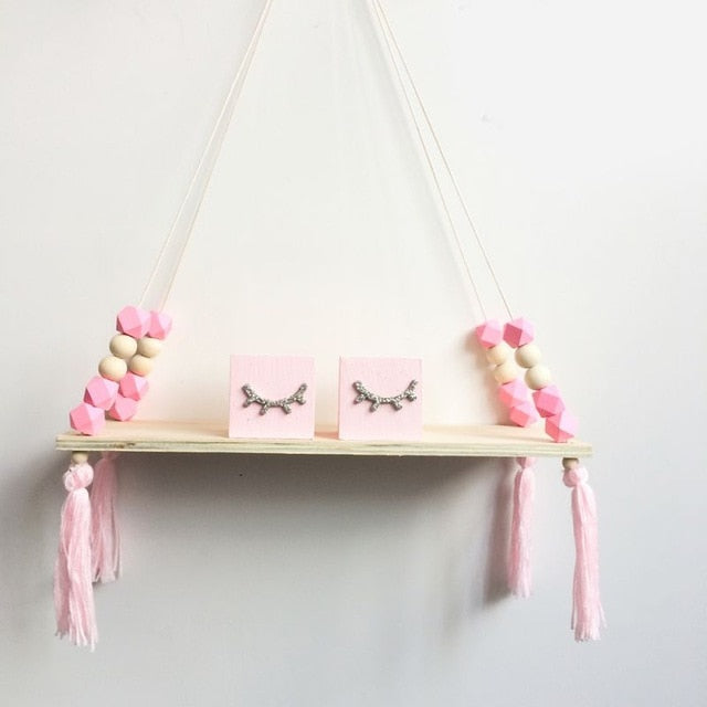 Hanging Beaded Shelf