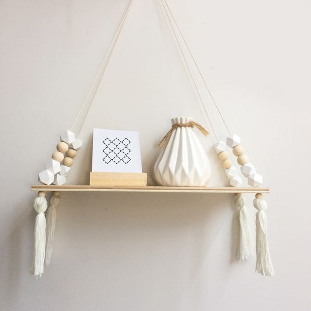 Hanging Beaded Shelf