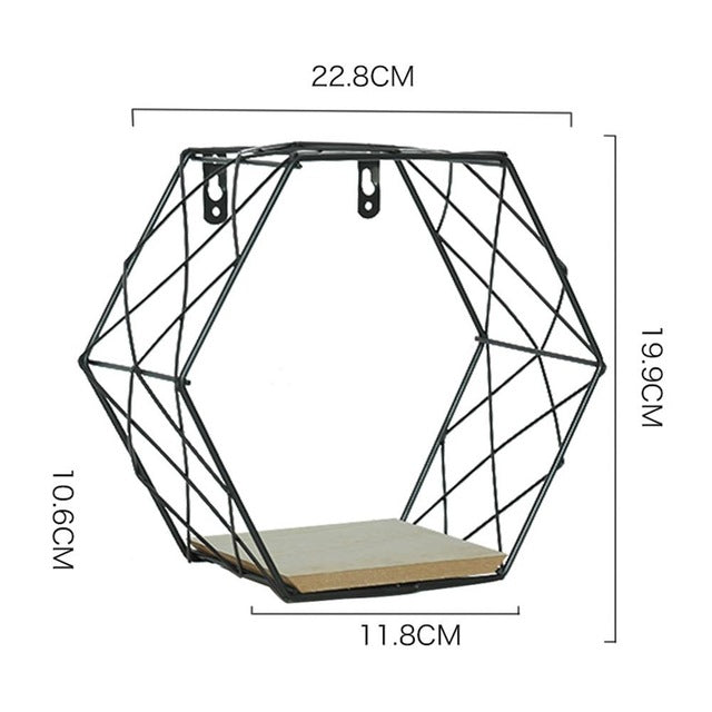 Hexagonal Wall Shelf