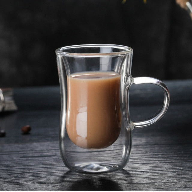 European Double Glass Mug