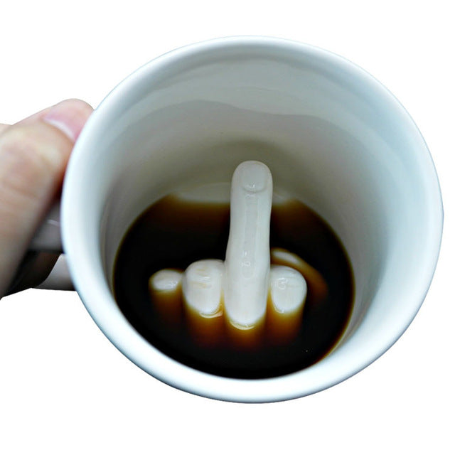 Novelty Rude Finger Mug