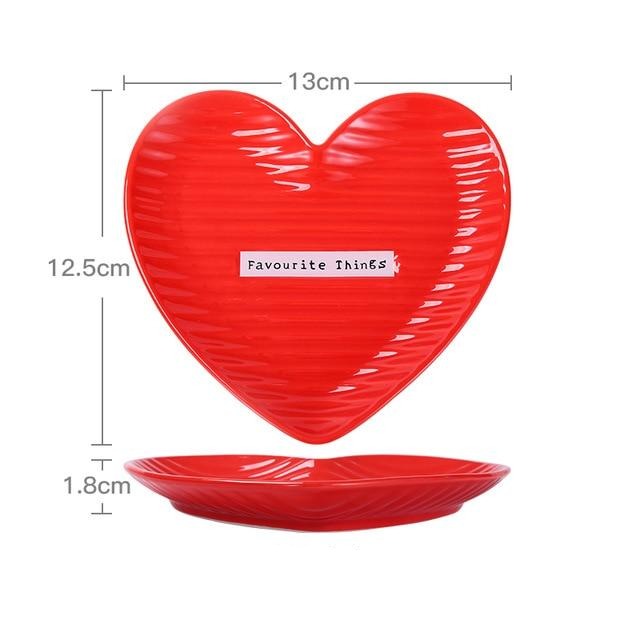 Heart Ceramic Plates