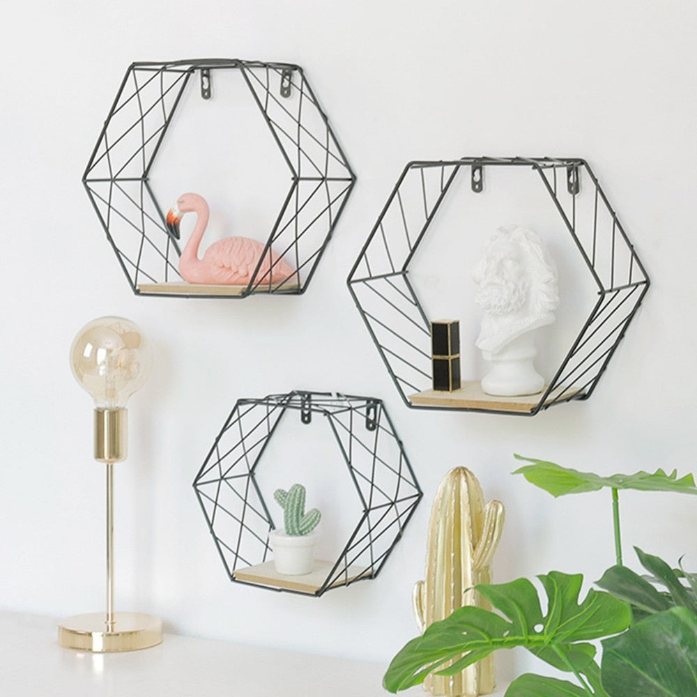 Hexagonal Wall Shelf