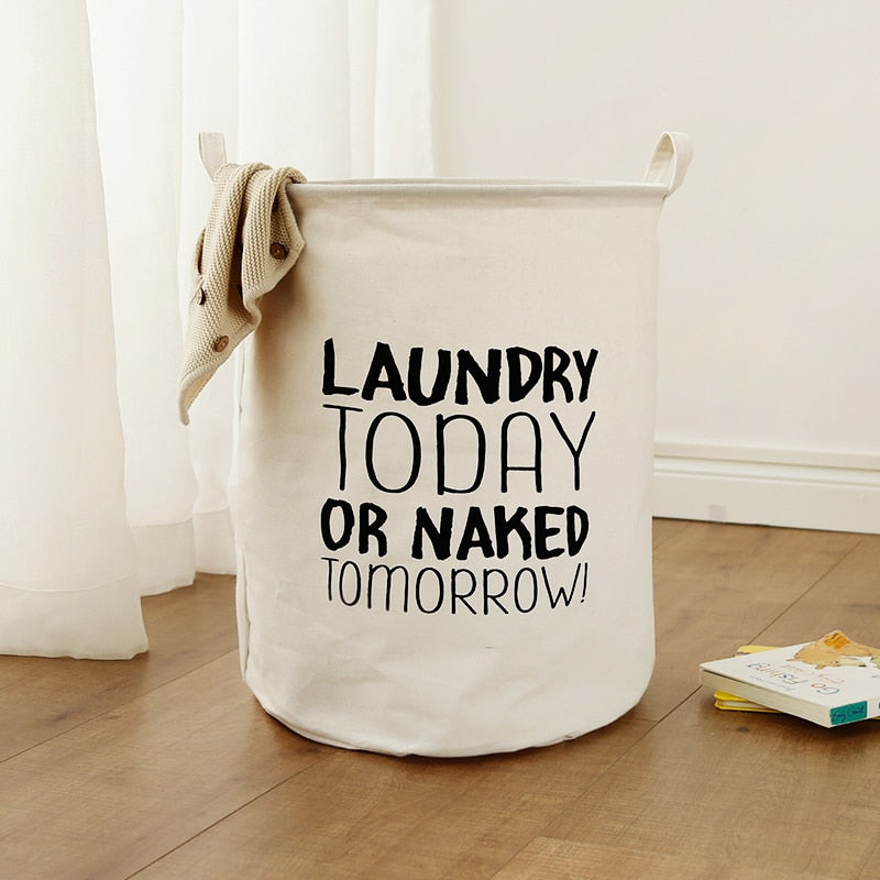 Foldable Laundry Bags with Slogans