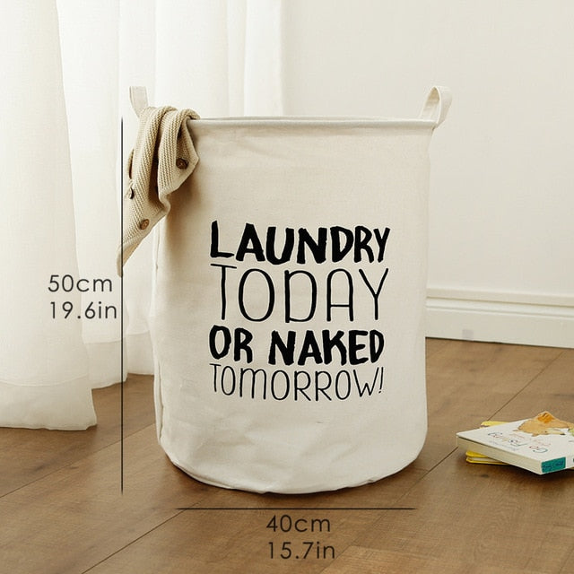 Foldable Laundry Bags with Slogans