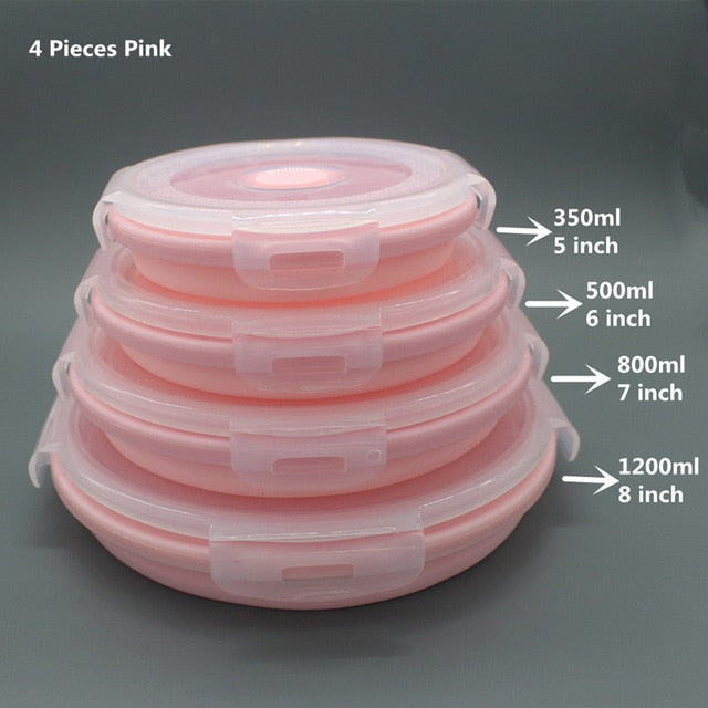 Collapsible Silicone Storage Containers