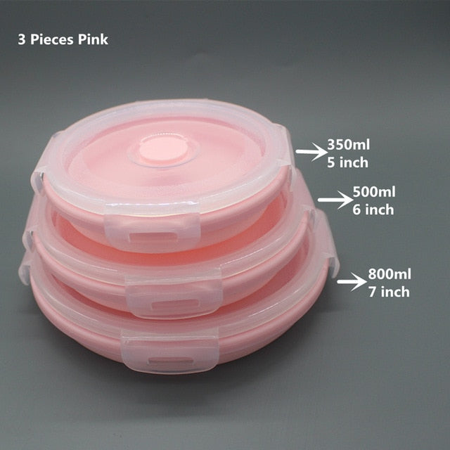 Collapsible Silicone Storage Containers